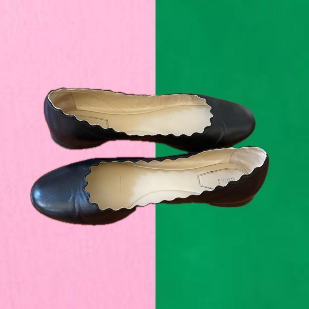 Chloé | Lauren Scalloped leather ballet flats
